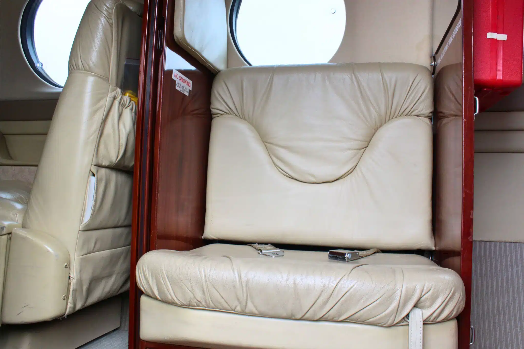 Private jet cabin features, the belted toilet