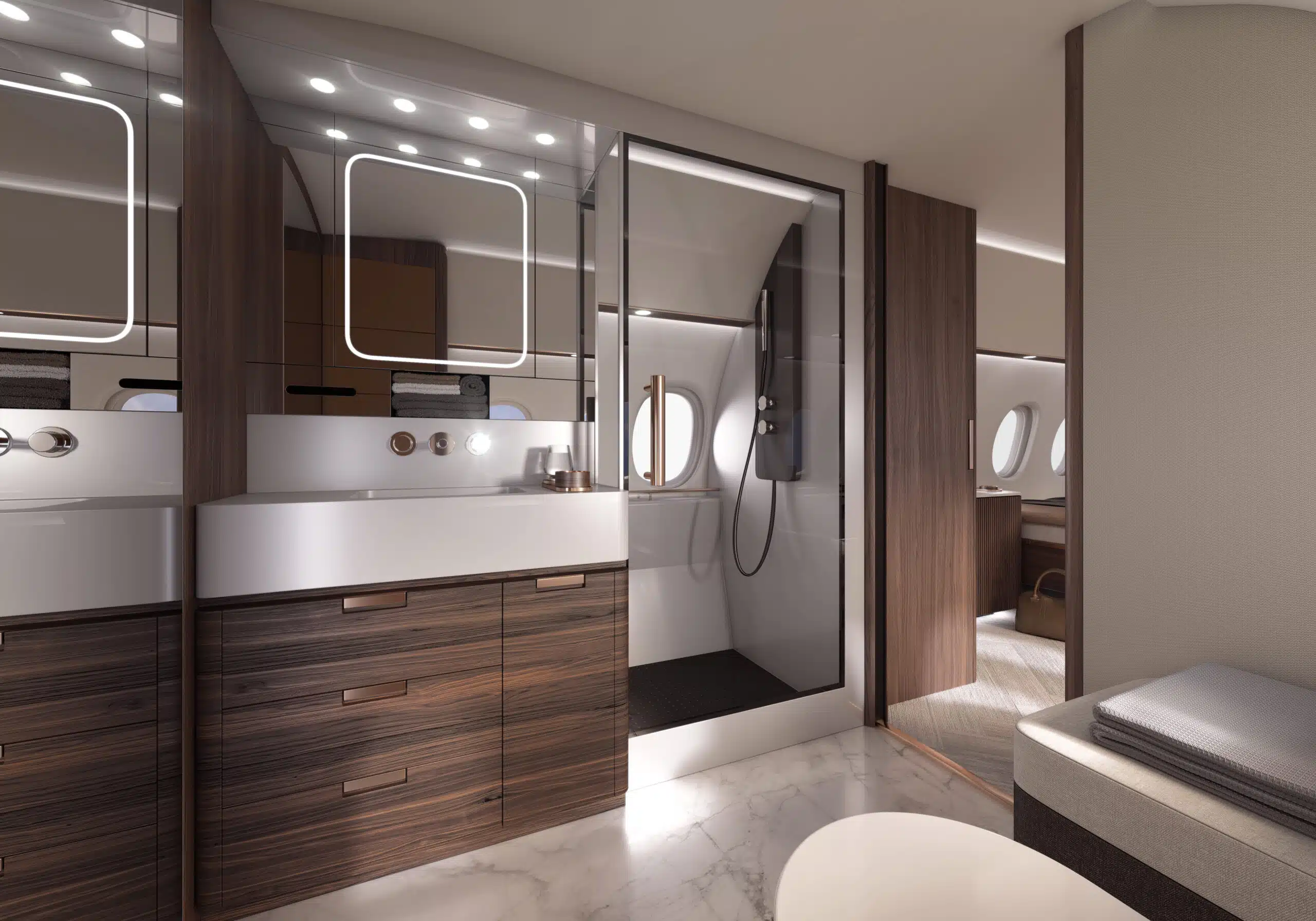 Luxurious Private Jet Bathrooms