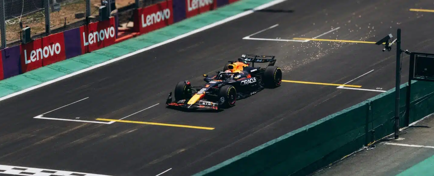 High-Speed Formula 1 Race Car on Track