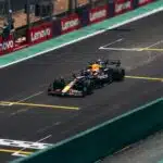 High-Speed Formula 1 Race Car on Track